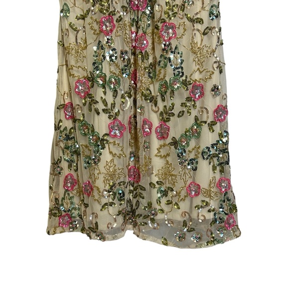 Mac Duggal Evening Gown 5503 Beaded Sequin Long Sleeve Dress Formal Size 10 - Picture 7 of 14